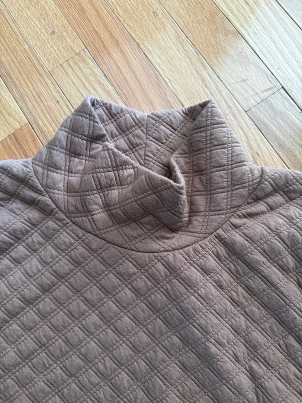 J. Crew NWT❗️Mock Neck Funnel Neck Quilted Pullover in Camel